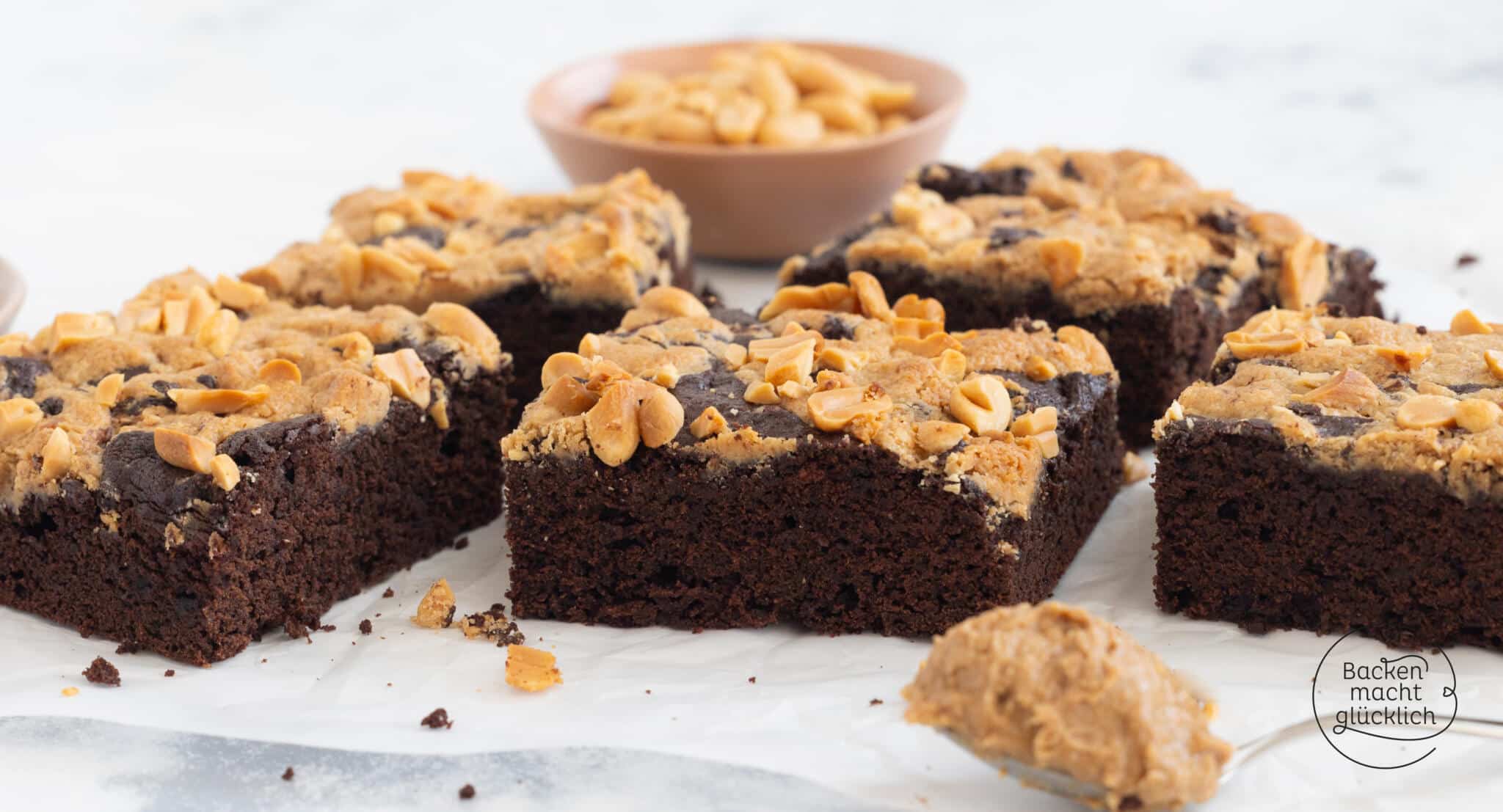 Erdnussbutter-Brownies | Backen macht glücklich