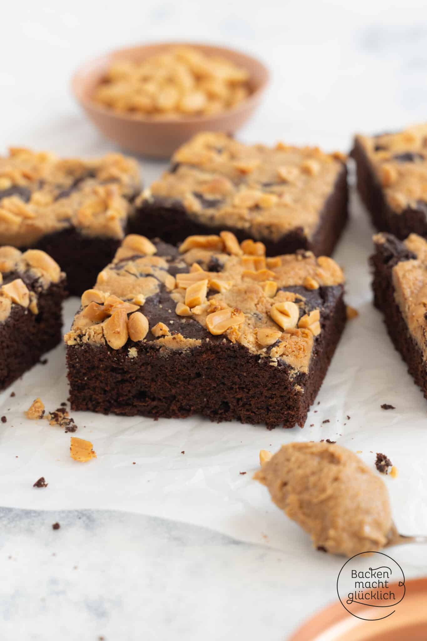 saftige Erdnussbutterbrownies