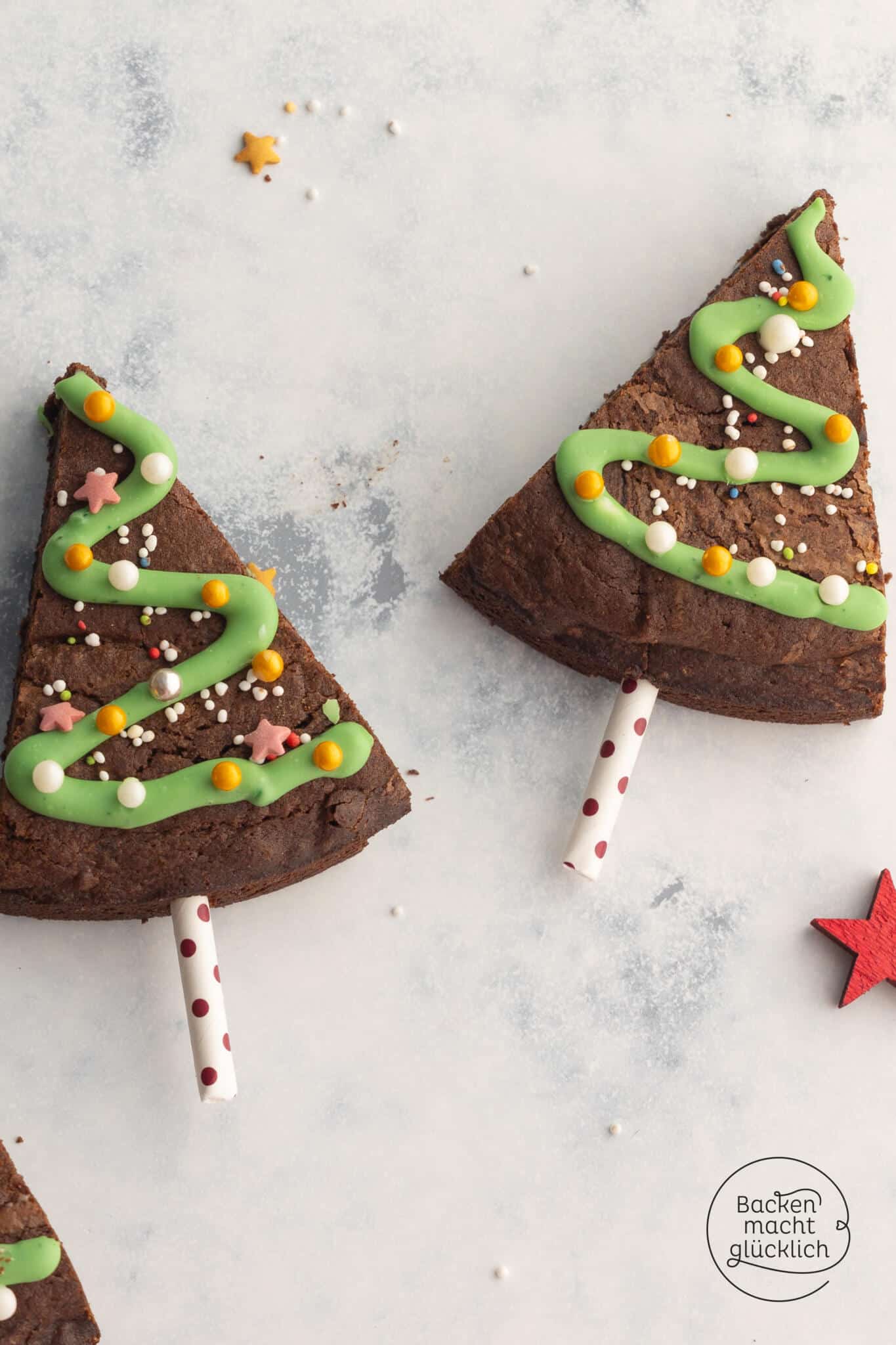 Weihnachtsbaum-Brownie