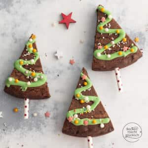 Weihnachtsbaum-Brownies