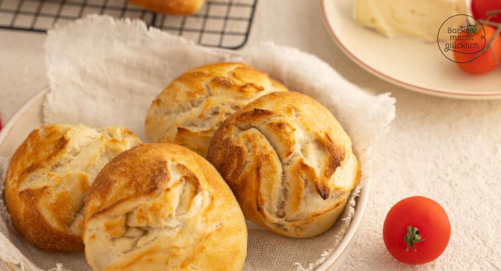 Brötchen ohne Hefe mit Sauerteig