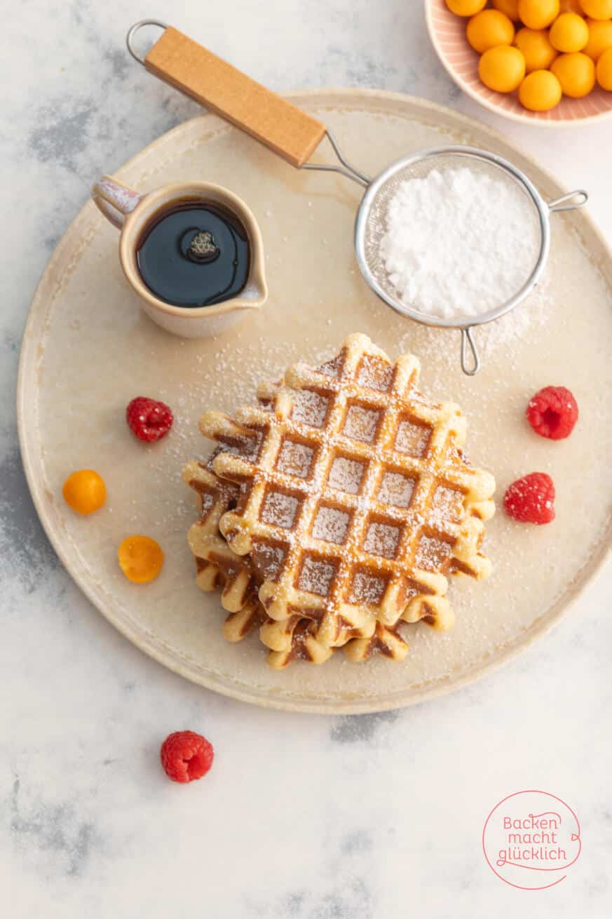 Waffeln mit Hefeteig | Backen macht glücklich