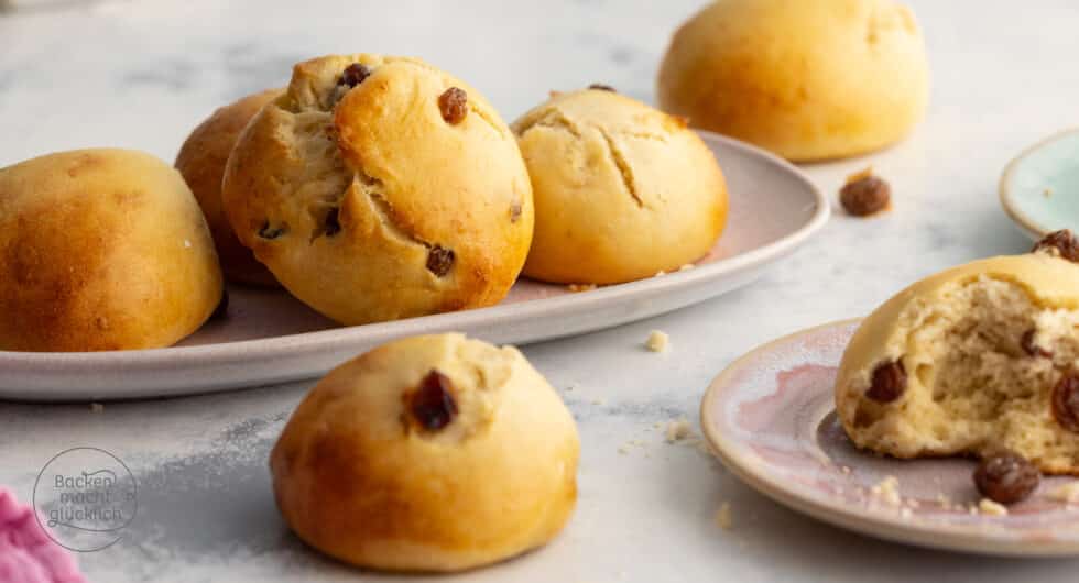 schnelle Rosinenbrötchen wie vom Bäcker