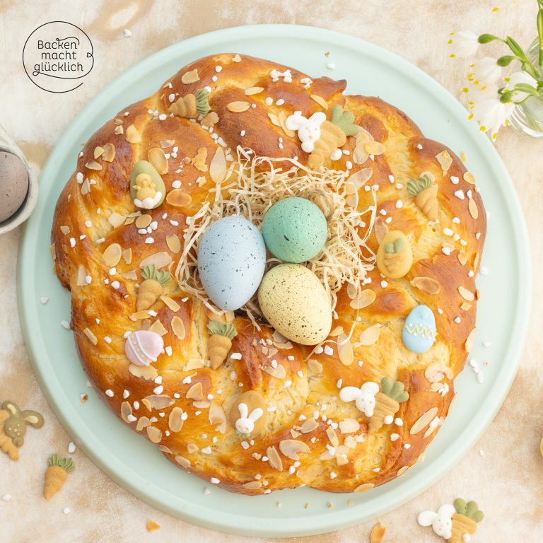 Osterkranz aus fluffigem Hefeteig