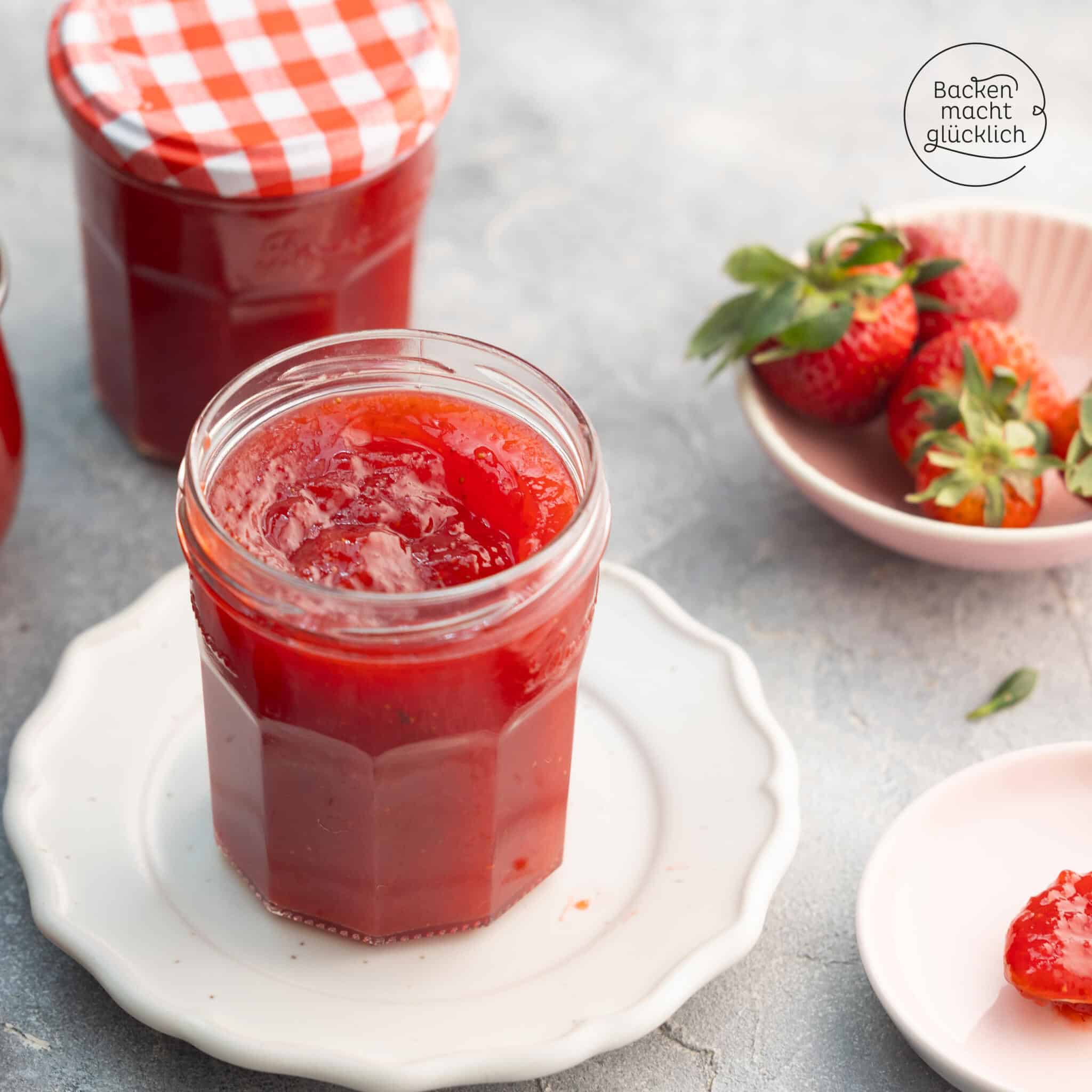 Erdbeermarmelade Blitzrezept | Backen macht glücklich Erdbeermarmelade Blitzrezept | Backen macht glücklich