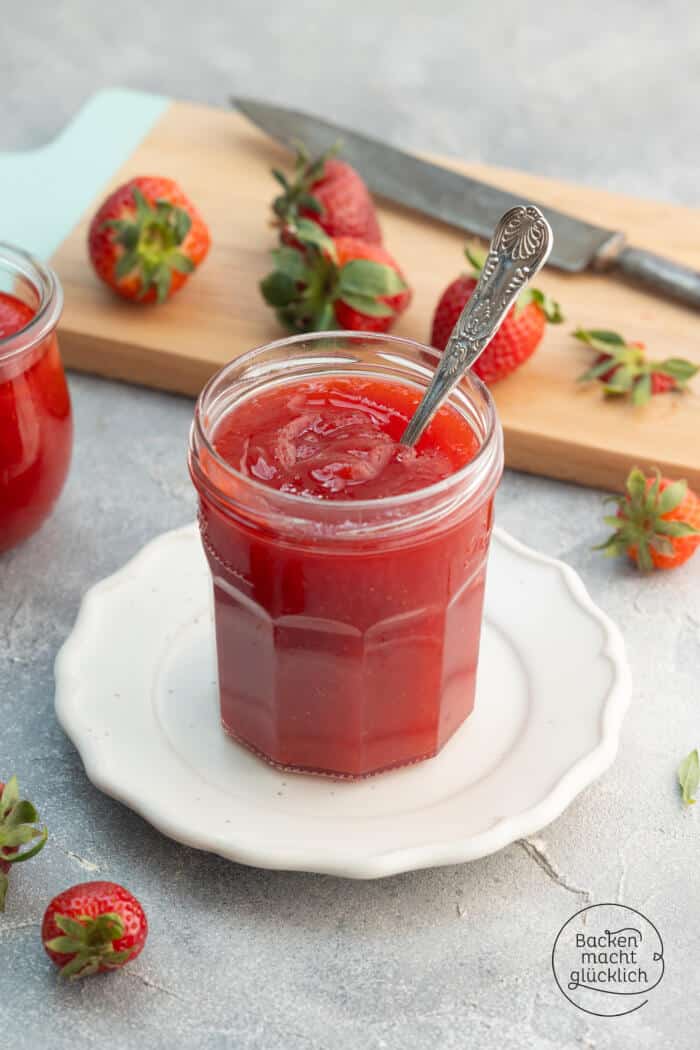 Erdbeermarmelade Blitzrezept | Backen macht glücklich