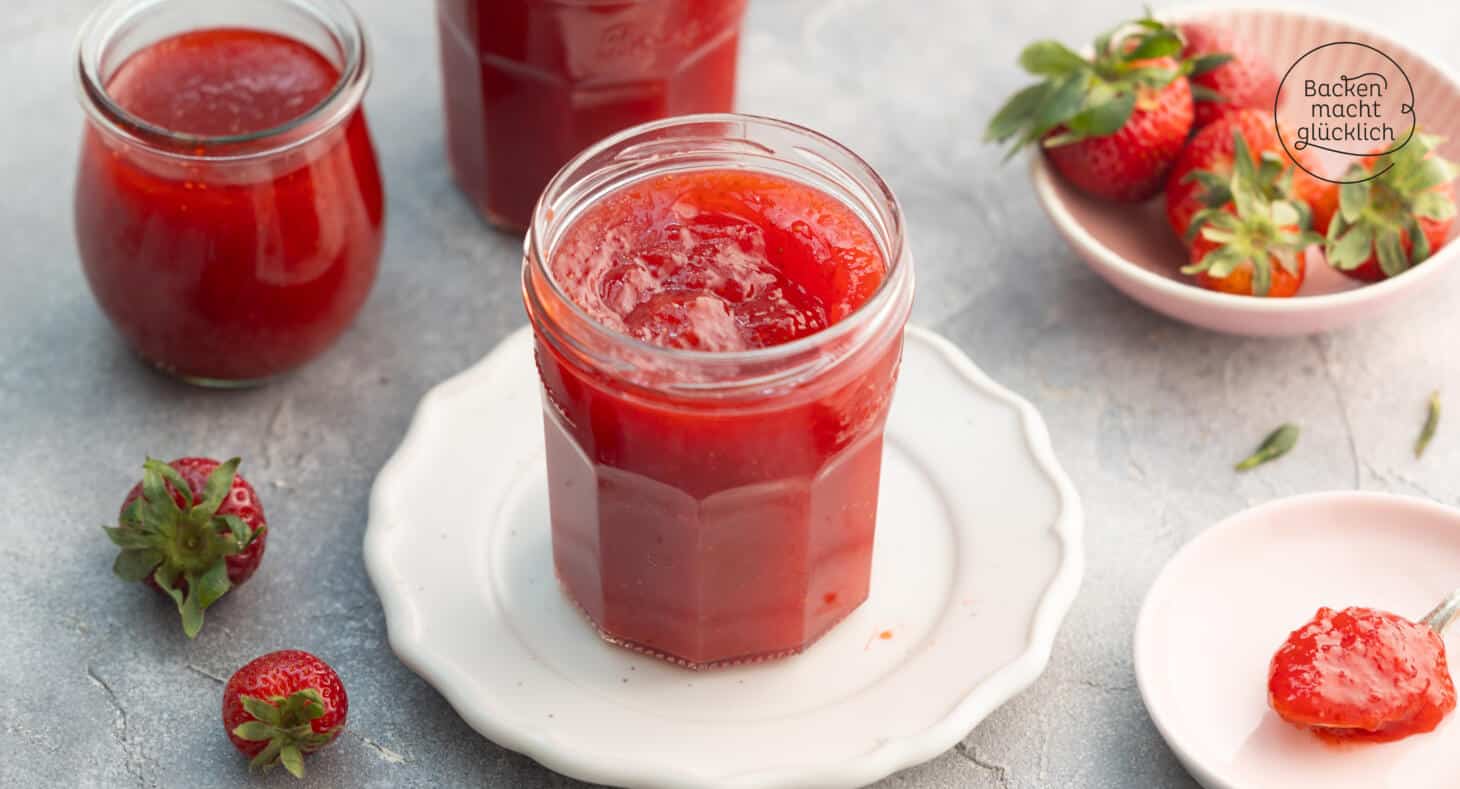 Erdbeermarmelade Blitzrezept | Backen macht glücklich Erdbeermarmelade Blitzrezept | Backen macht glücklich