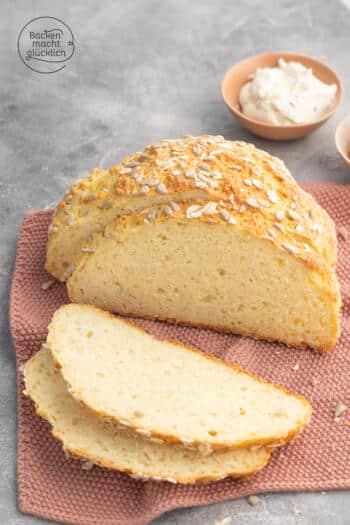 Quarkbrot mit Backpulver