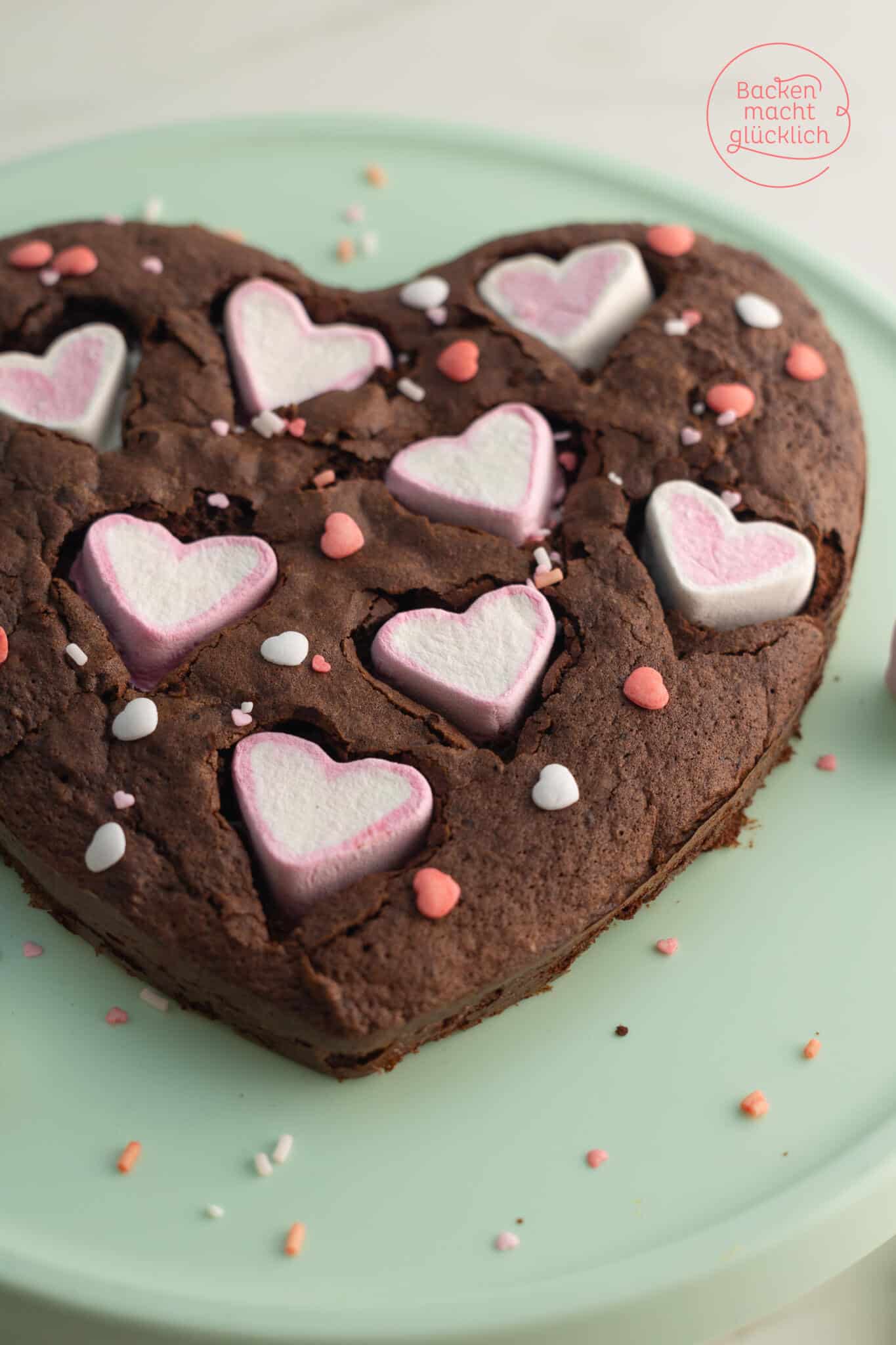 Schokokuchen-Herz Brownies