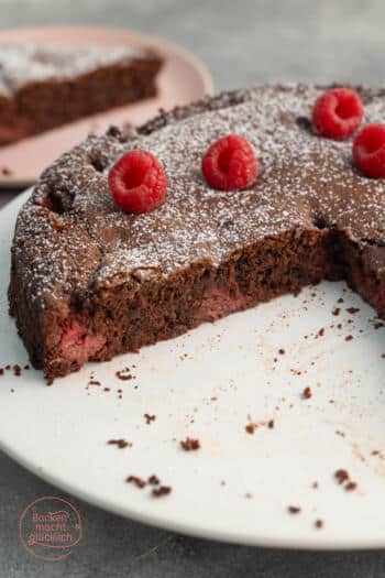 einfacher Himbeerschokokuchen