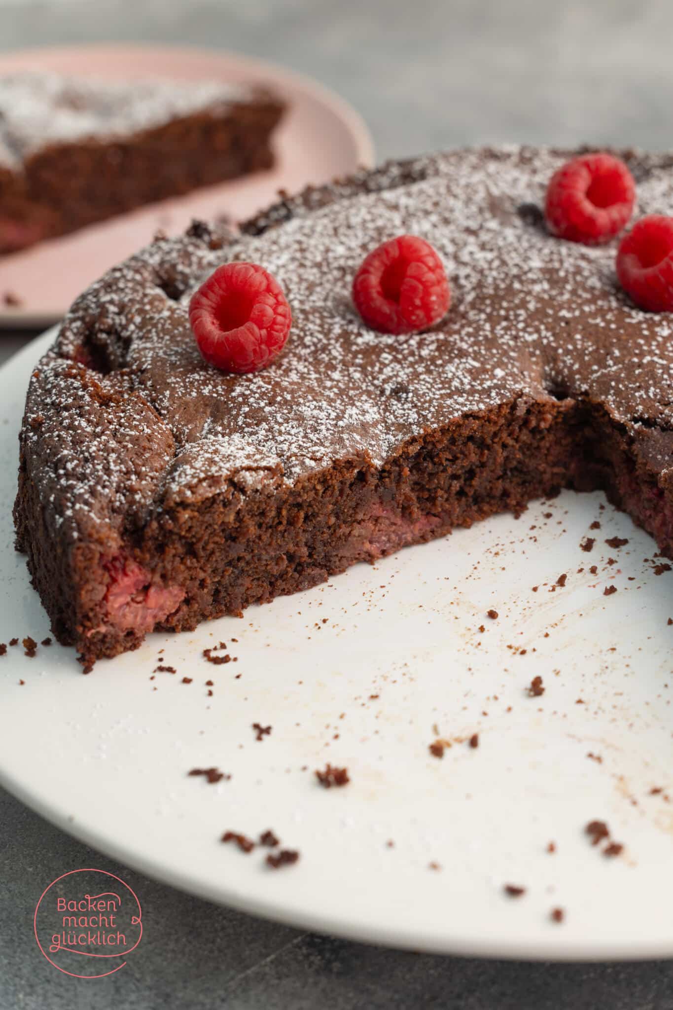 einfacher Himbeerschokokuchen