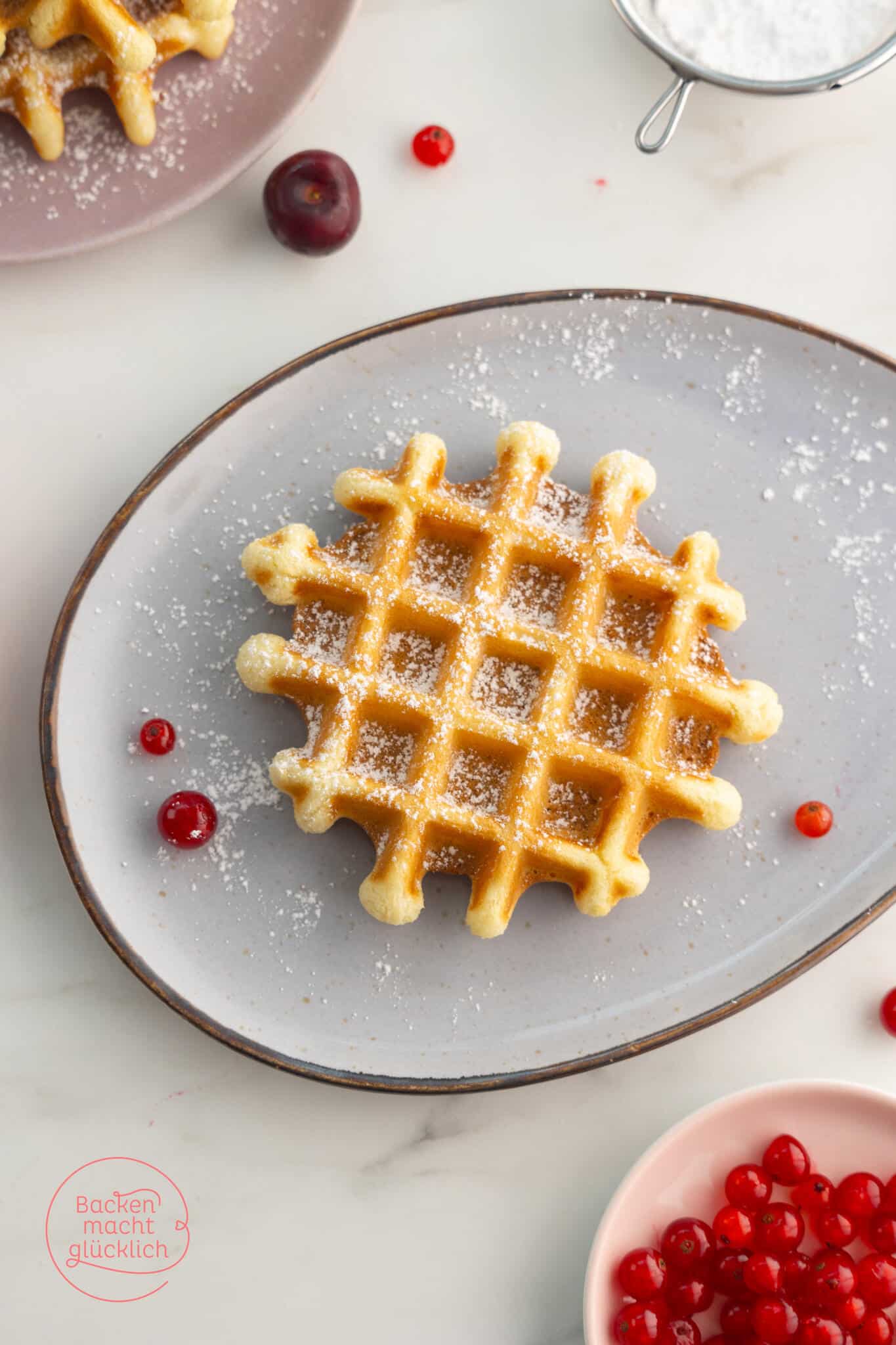 vegane Waffeln mit Öl