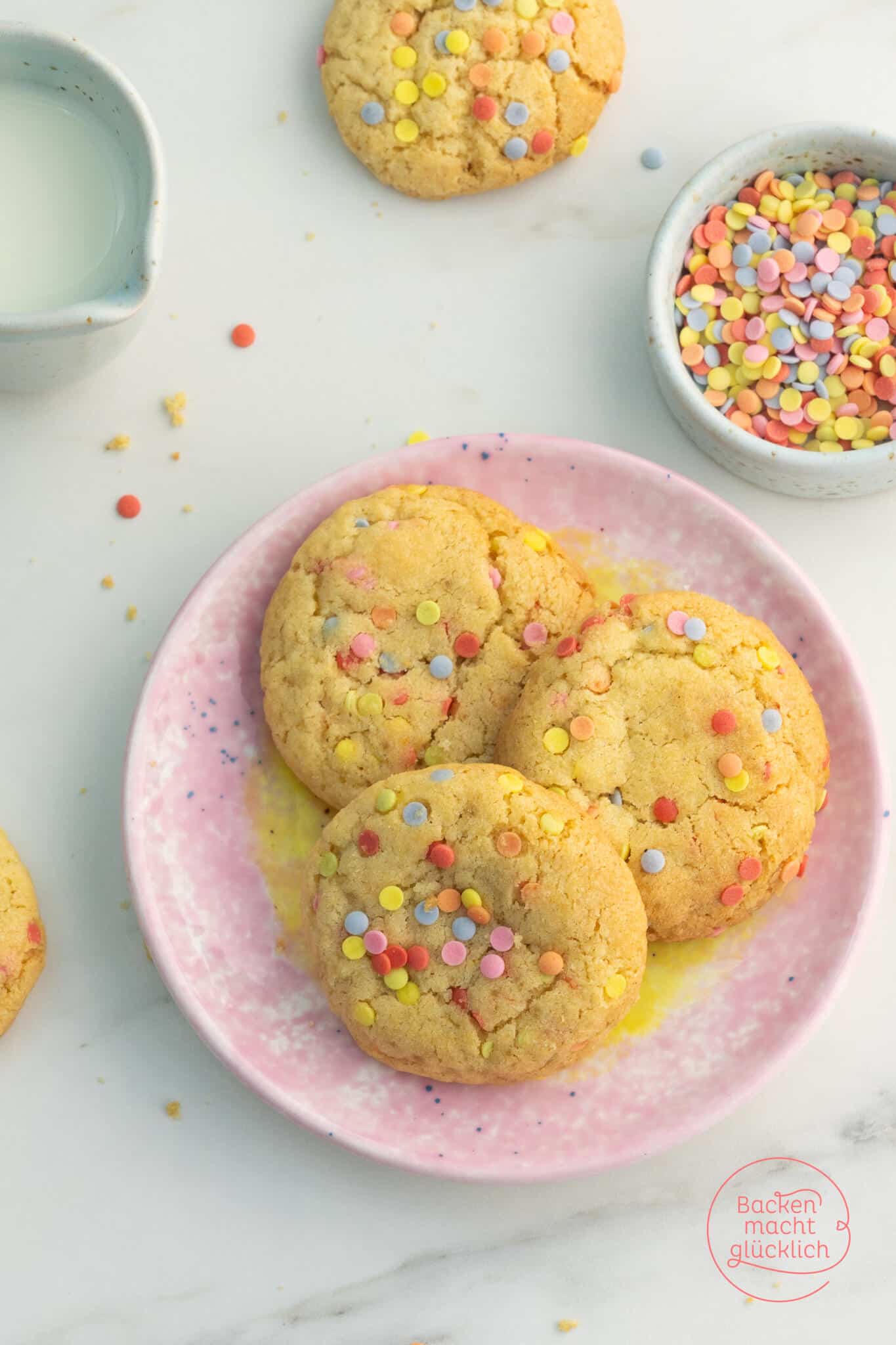 bunte Streusel-Kekse