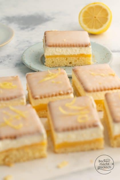 Zitronen-Butterkeks-Blechkuchen