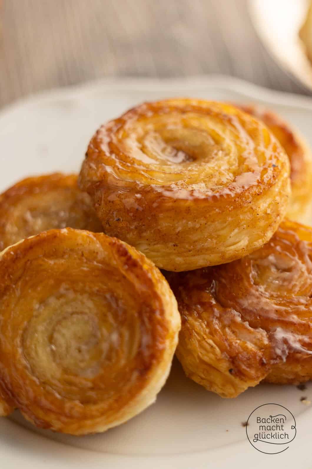 Süße Blätterteigschnecken | Backen macht glücklich