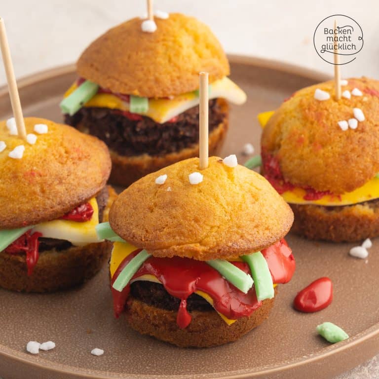Süße Mini-Burger-Muffins für Geburtstage und Partys