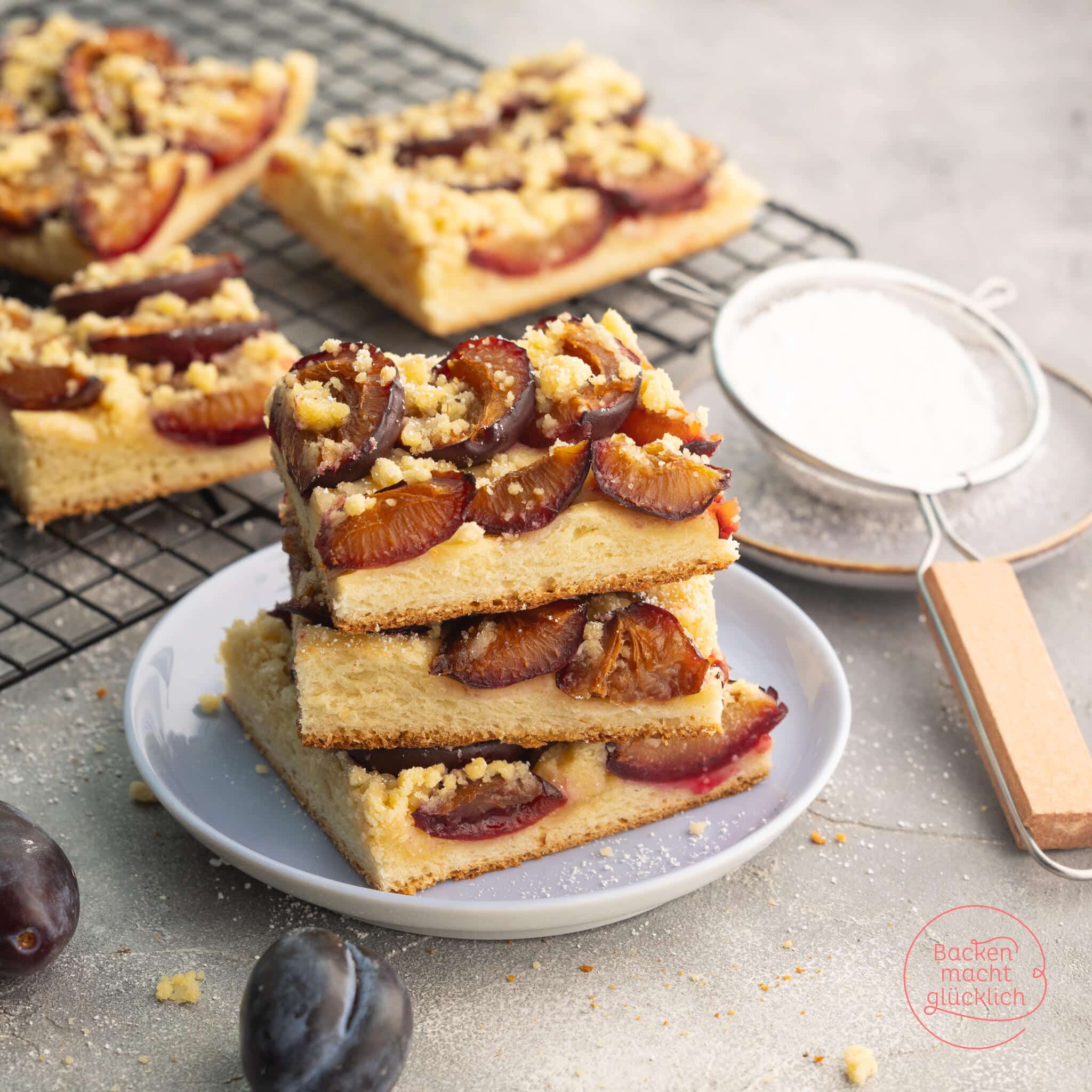 Veganer Zwetschgenkuchen | Backen macht glücklich