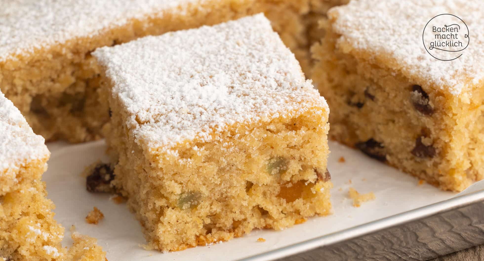 Stollenkuchen vom Blech | Backen macht glücklich