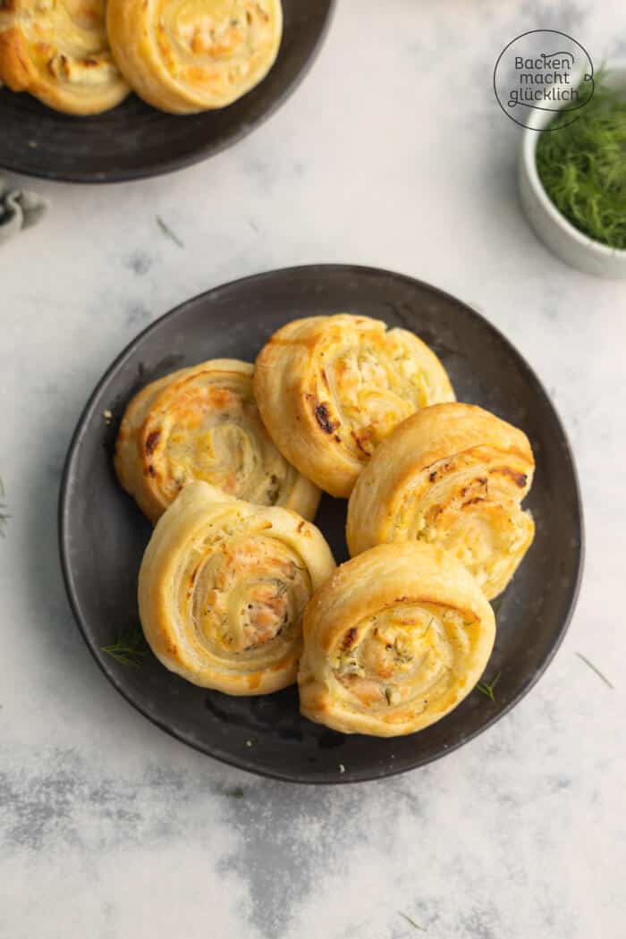 Blätterteig-Lachs-Schnecken | Backen macht glücklich