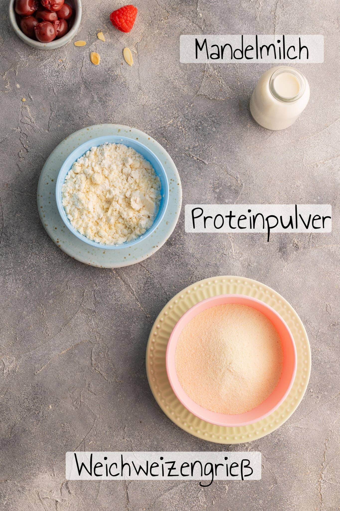 Proteingrießbrei Zutaten