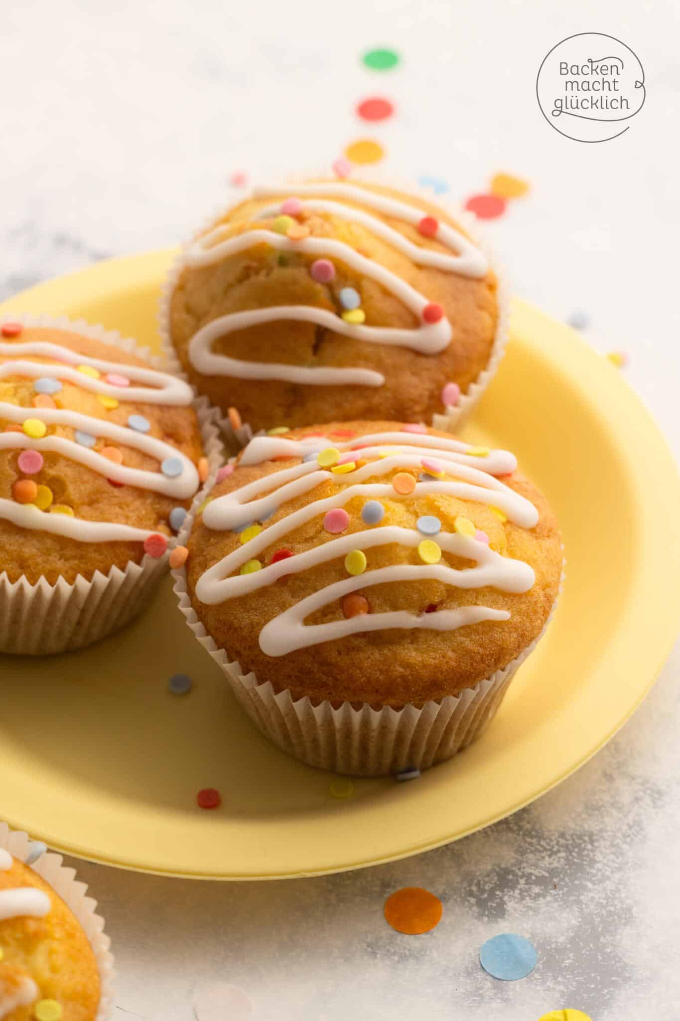 Konfetti Muffins ohne Backmischung