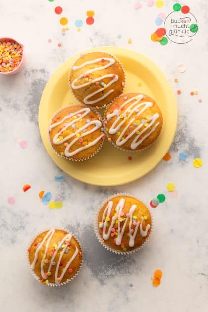 Muffins mit bunten Konfetti