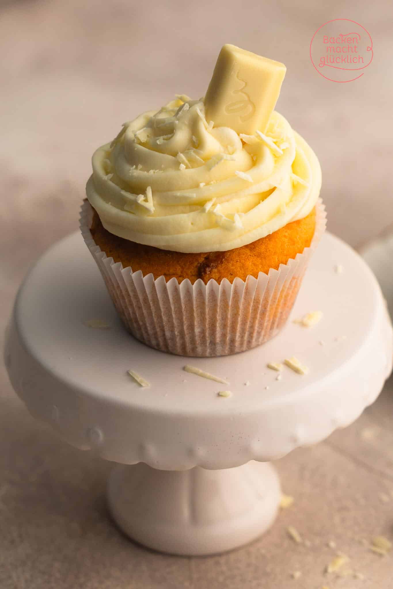 Cupcakes mit weißer Schokolade