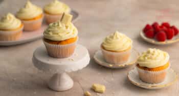 Cupcakes mit weißer Schokolade
