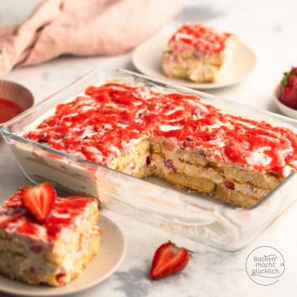 einfaches Erdbeertiramisu