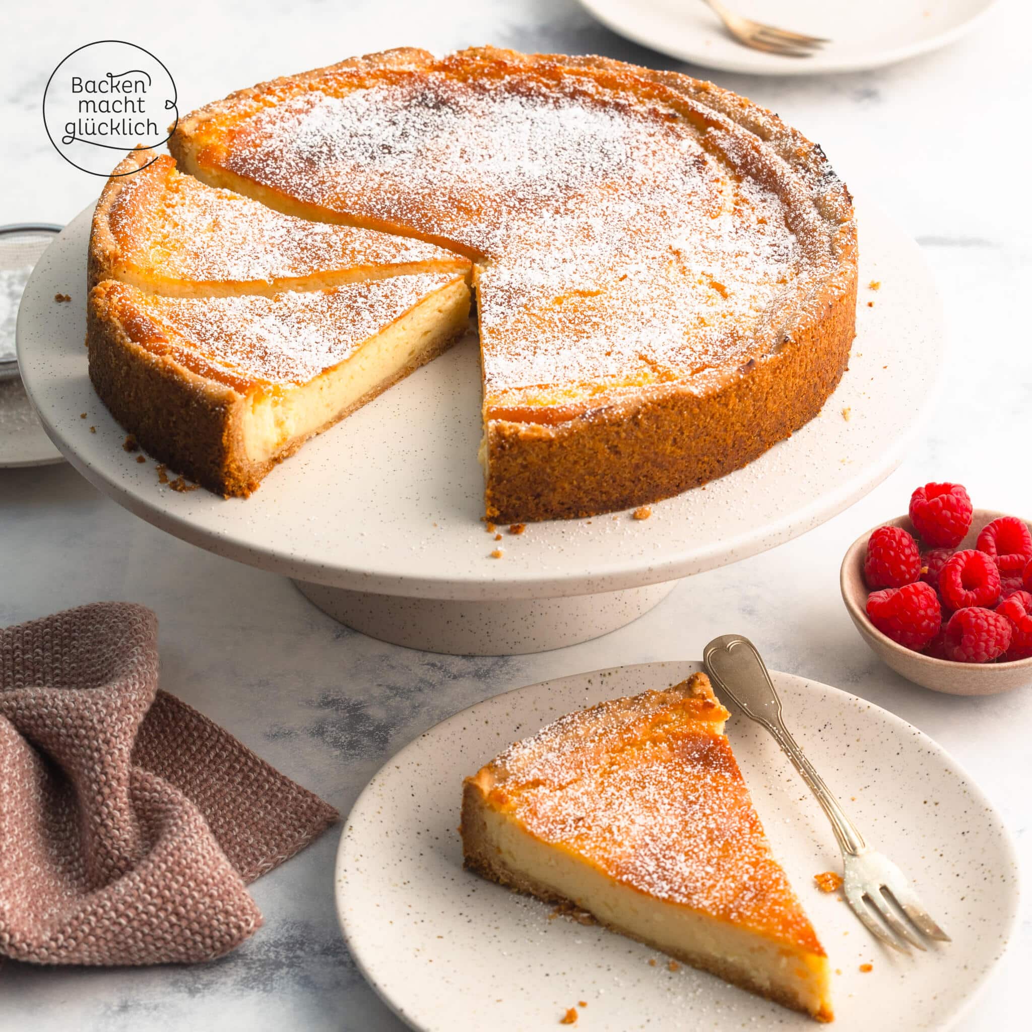 Veganer Käsekuchen | Backen macht glücklich