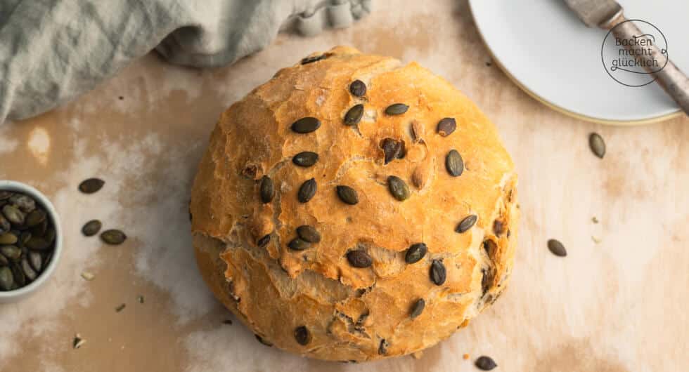 Brot mit Kürbiskernen Hefeteig