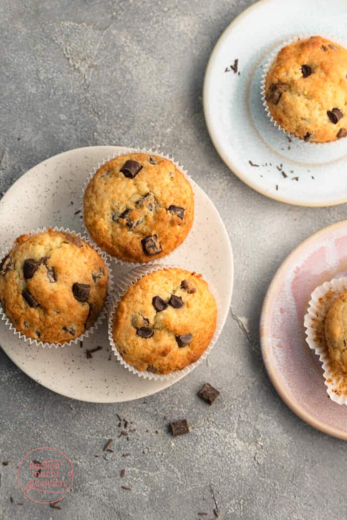 Muffins mit Schokostückchen | Backen macht glücklich