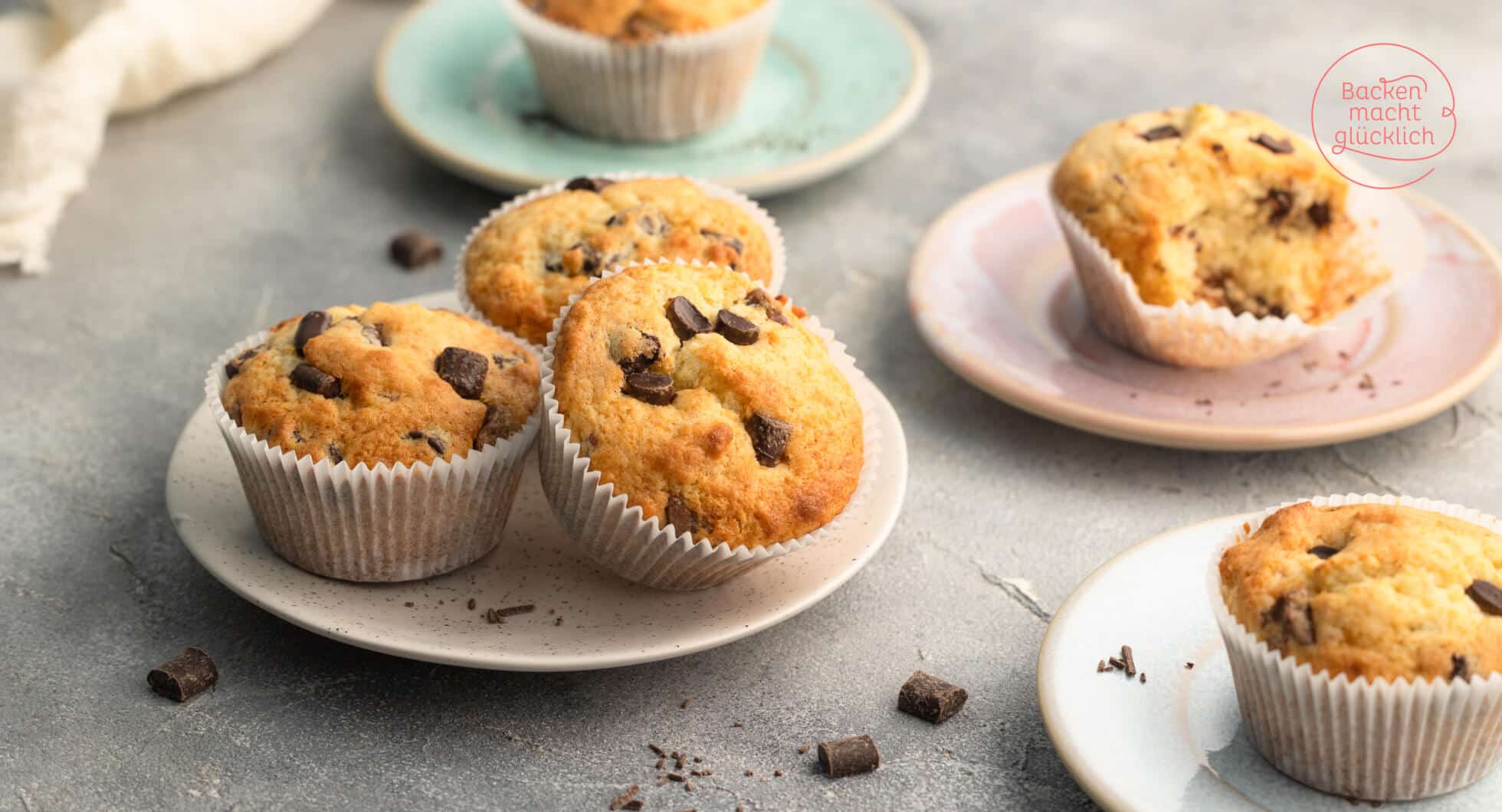 Muffins mit Schokostückchen | Backen macht glücklich