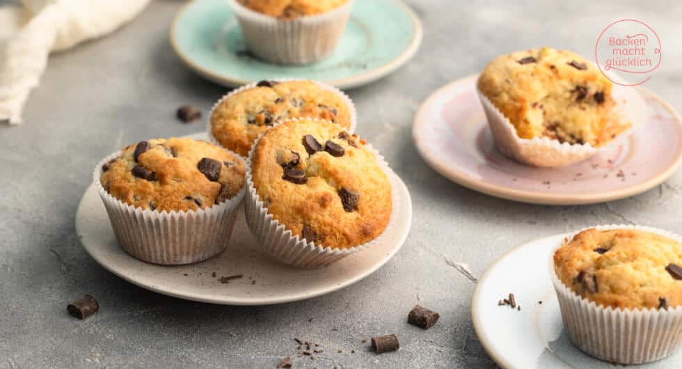 saftige Muffins mit Schokostückchen