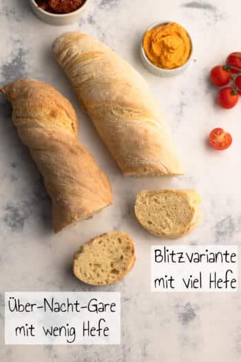 Wurzelbrot wenig Hefe über Nacht