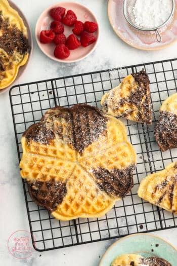 Marmorierte Waffeln