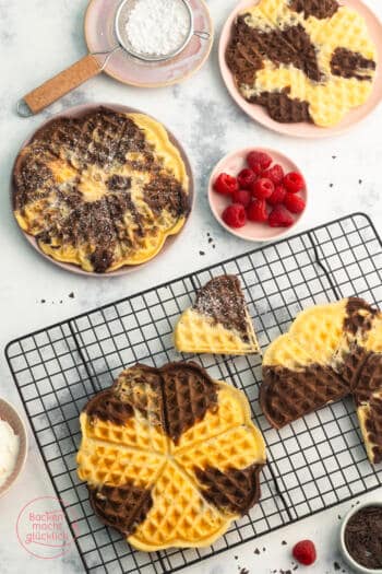 Schoko-Vanille-Waffeln