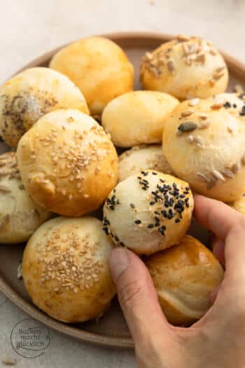 Minibrötchen mit trockenhefe