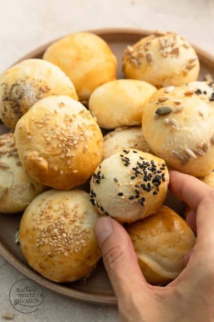 Minibrötchen mit trockenhefe