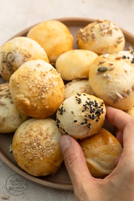 Minibrötchen mit trockenhefe
