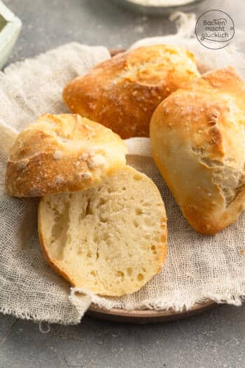 Baguette-Brötchen über Nacht
