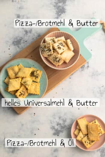 Cracker mit glutenfreiem Mehl