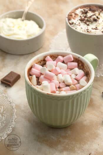 heiße Schokolade mit Marshmallows