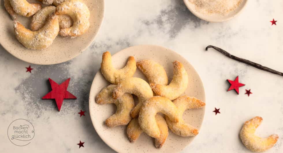 Vanillekipferl klassisch und von Hand geformt