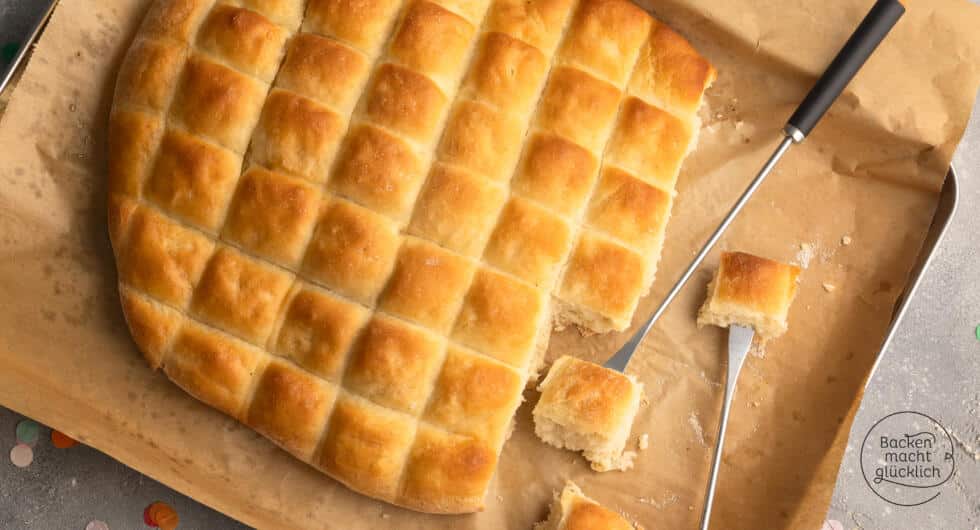 einfaches Brot zu Fondue aus Hefeteig