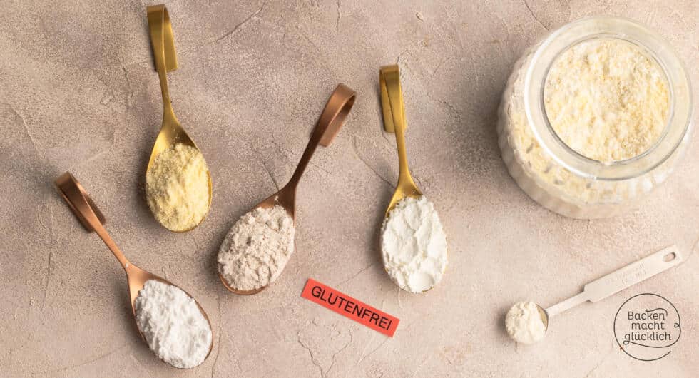 selbstgemachte glutenfreie Kuchen-Mehlmischung