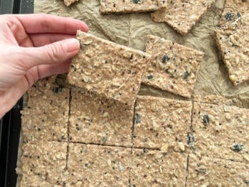 Knäckebrot selber backen in Stücke brechen