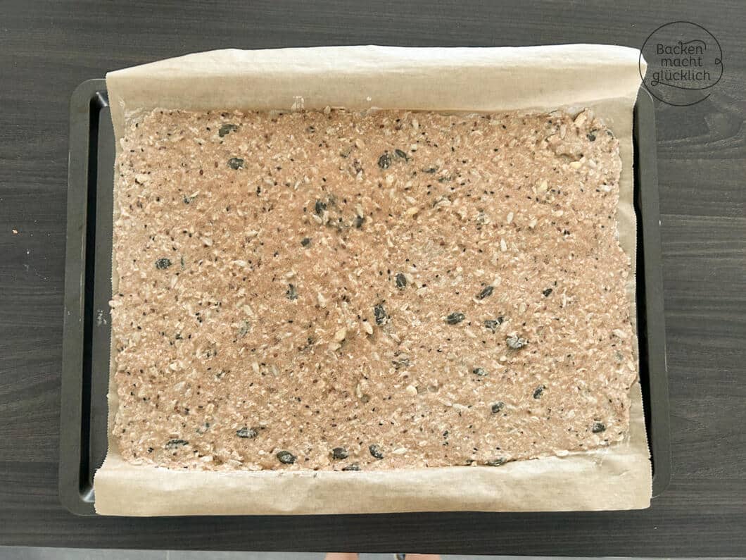 Knäckebrot Rezept Teig vorbacken