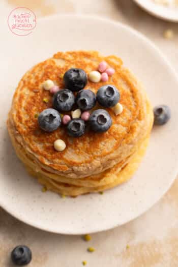 fluffige Protein pancakes ohne Proteinpulver und Banane