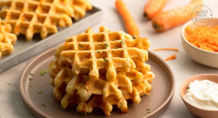 herzhafte Möhrenwaffeln mit Schnittlauch